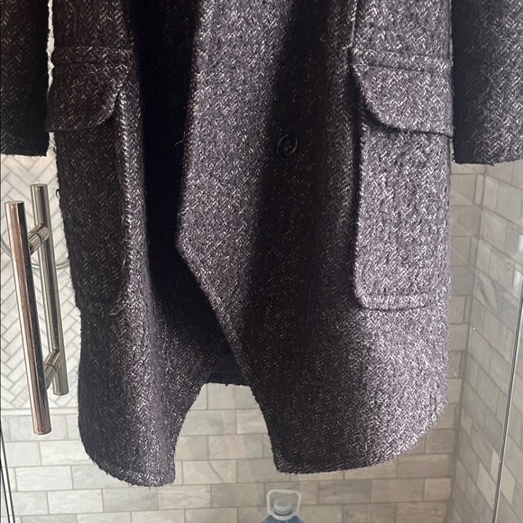 Smythe Black/gray Double-Breasted Pea Coat - Picture 8 of 9